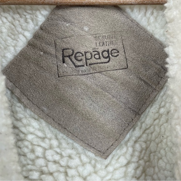 Vintage 70s Style Sherpa Lined Suede Bomber Jacket - Picture 5 of 10